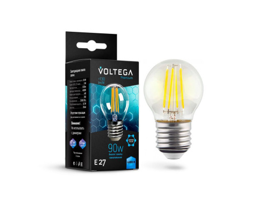 Лампа светодиодная Voltega Globe E27 9W Graphene VG10-G45E27cold9W-F 7139