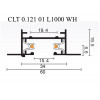 Шинопровод шинопровод встраиваемый однофазный Crystal Lux CLT 0.121 01 L1000 WH