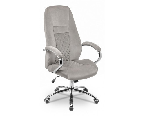 Компьютерное кресло Aragon, светло-серый, велюр