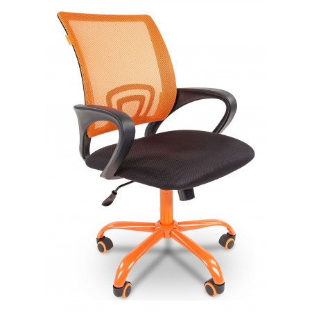 Компьютерное кресло Chairman 696/CMet, оранжевый, черный, акрил сетчатый, текстиль