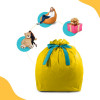 Подарочный упаковочный мешок цвет желтый для кресла-мешка размера Компакт