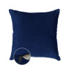 Декоративная подушка Темно-синяя, мебельная ткань