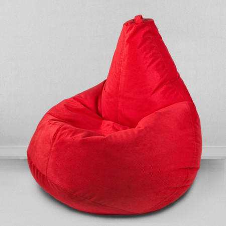 Чехол для кресла мешка Красный, размер Компакт, мебельная ткань Тори