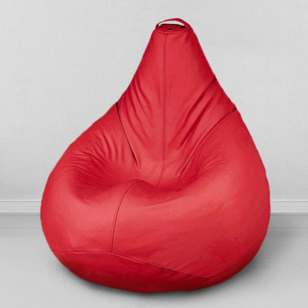 Чехол для кресла мешка Красный, размер Компакт, экокожа