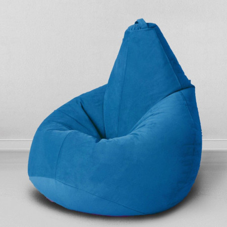 Чехол для кресла мешка Сине-голубой, размер Стандарт, мебельная ткань