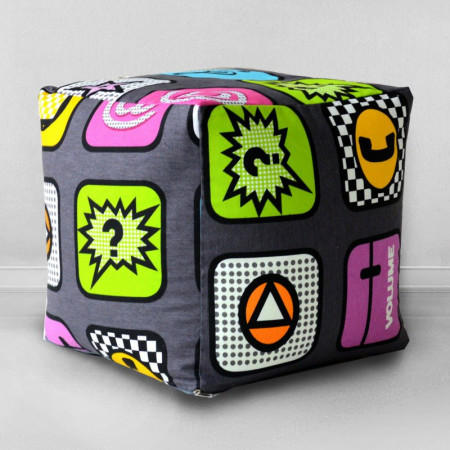 Пуфик-кубик Плей, мебельный хлопок