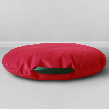 Подушка на пол Сидушка Красные маки, мебельная ткань