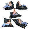 Кресло-подушка, Газета, размер ХXХL-Комфорт, мебельный хлопок