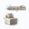 Бескаркасное Кресло-кровать Баклажан, размер ХXXХL, мебельный велюр