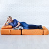 Бескаркасное Кресло-кровать Наска Осень, размер ХXXХL, мебельный велюр