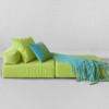 Бескаркасное Кресло-кровать Салатовая, размер ХXXХL, мебельный велюр