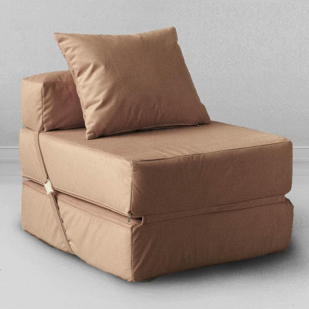 Бескаркасное Кресло-кровать Шоколад, размер ХXXХL, мебельный велюр