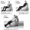 Кресло-мешок груша Космос, размер L-Компакт, мебельный хлопок