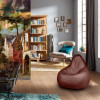 Кресло-мешок груша Шоколад, размер L-Компакт, экокожа
