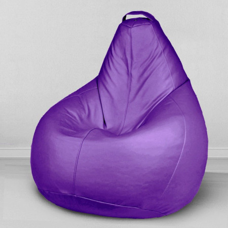 Кресло-мешок груша Фиолетовый, размер ХХL-Стандарт, экокожа