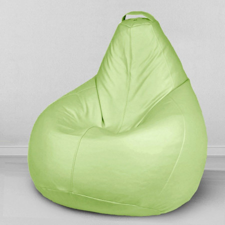 Кресло-мешок груша Cалатовый, размер L-Компакт, экокожа