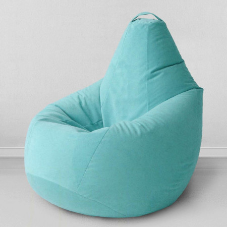 Кресло-мешок груша Ментол, размер ХХL-Стандарт, мебельный велюр