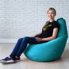 Кресло-мешок груша Бирюза, размер ХХL-Стандарт, мебельный велюр