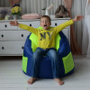 Пуфик-мешок для малышей Емеля Бабочки салатовый, мебельный хлопок
