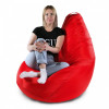 Кресло-мешок груша Красный, размер ХХXL-Комфорт, мебельный велюр