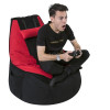 Кресло-мешок игровое кресло Геймер Черно-оранжевое, размер ХXXХL, экокожа