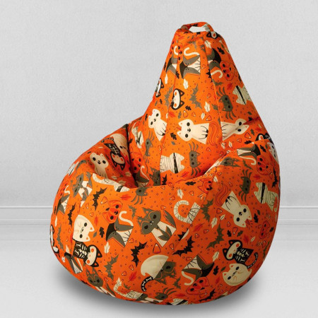 Кресло-мешок груша Хеллоуин Кошки, размер ХХL-Стандарт, мебельный хлопок