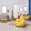 Кресло-мешок груша Желтый, размер ХХL-Стандарт, мебельный велюр