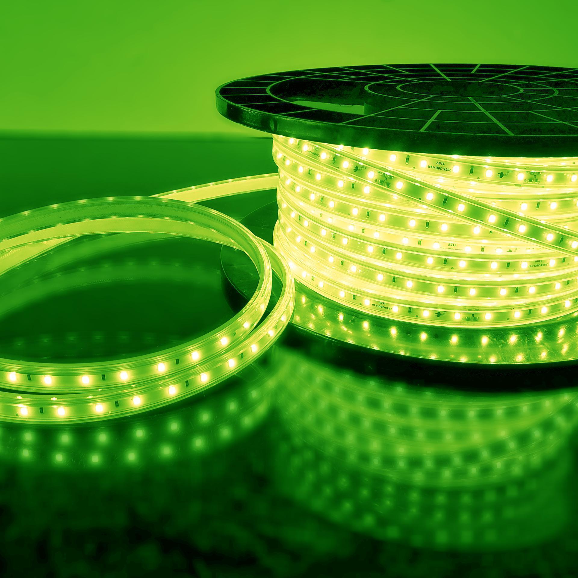 Светодиодная лента 220 В 4,8 Вт/м 60 Led/м 2835 IP65, зеленый, 50 м Elektrostandard LS004 220V 4,8W 60Led 2835 IP65 зеленый, 50 м