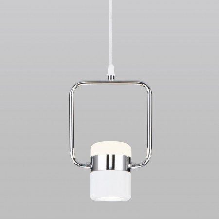 Подвесной светодиодный светильник Eurosvet 50165/1 LED хром/белый