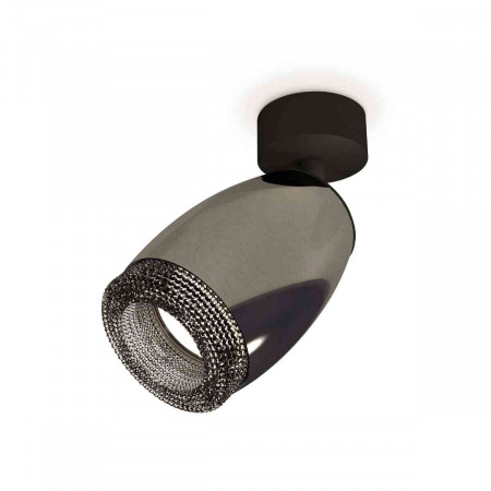Комплект накладного светильника Ambrella light Techno Spot XM1123002 DCH/SBK/BK черный хром/черный песок/тонированный (A2210, C1123, N7192)