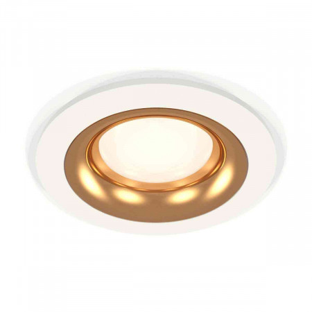 Комплект встраиваемого светильника Ambrella light Techno Spot XC7621005 SWH/PYG белый песок/золото желтое полированное (C7621, N7014)