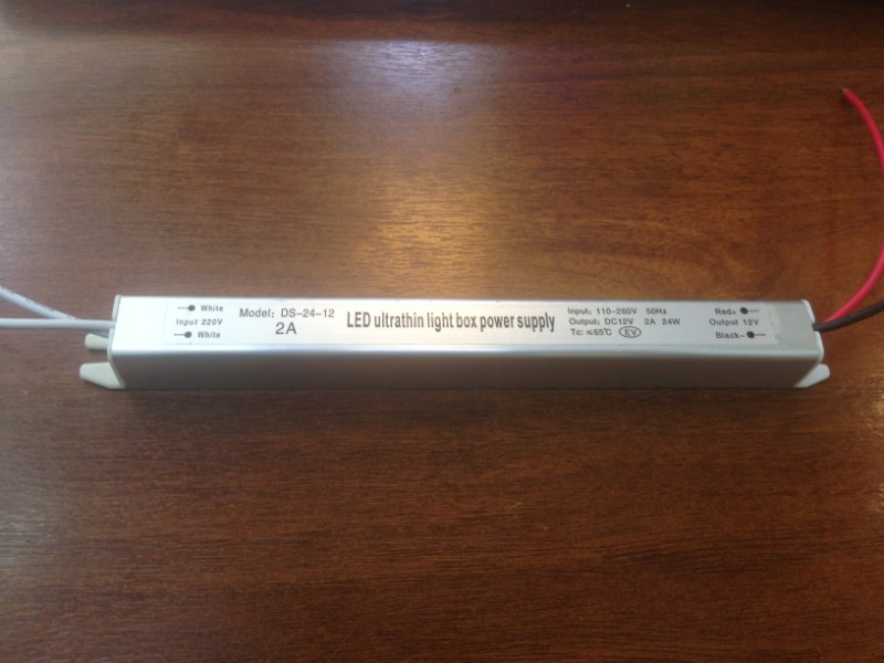Драйвер svk для LED ленты IP20-  24W 12V DC IP20 200*17*17 узкий 