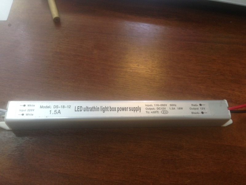 Драйвер svk для LED ленты IP20- 1,5А 18W 12V DC IP20 175*17*17 узкий 