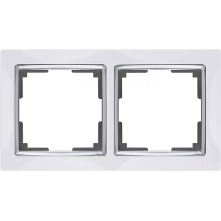 WL03-Frame-02-white /Рамка на 2 поста (белый)