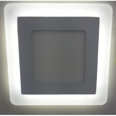 Светодиодный светильник 3W+3W 4K встр. с подсв. BKL квадрат VP0035