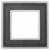 14-5101-00 ЭРА Рамка на 1 пост, стекло, Эра Elegance, прозрачный+бел
