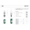 Лампа светодиодная SAFFIT SBC3709 Свеча E27 9W 4000K