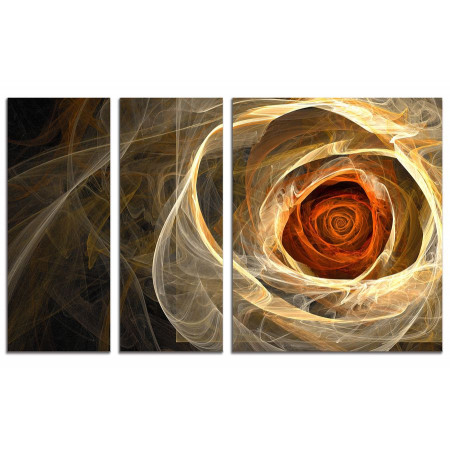 Модульная картина "Абстракция роза" из 3х частей 100х60 VS616