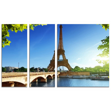 Модульная картина "Великолепный Париж" из 3х частей 100х60 VS480