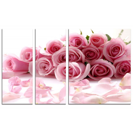 Модульная картина "Утренние розы" из 3х частей 100х60 VS413