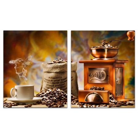 Модульные картина "Аромат кофе" из 2 х частей 60х100 GT712