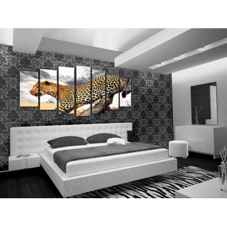 Модульная картина "Леопард на охоте" 100x190 SD378
