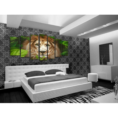 Модульная картина "Лев в джунглях" 100x190 SD198