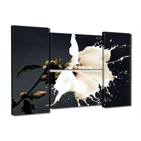 Модульная картина "Белая лилия брызги" четверник 80Х140 Q575