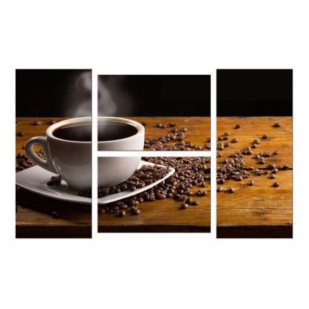 Модульная картина "Черный кофе" четверник 100х60 W914