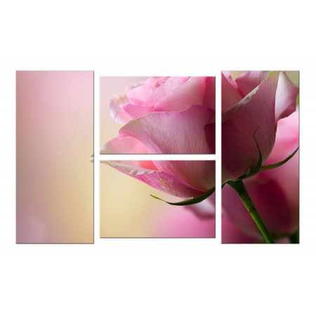 Модульная картина "Волшебная роза" четверник 100х60 W908