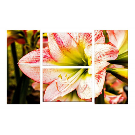 Модульная картина "Лилии нежный цветок" четверник 100х60 W623