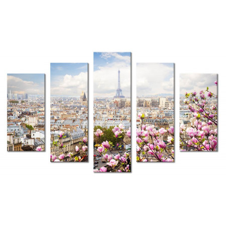 Модульная картина "Весна в Париже" 80х140 М2261