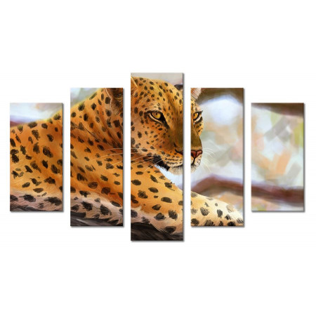 Модульная картина "Пятнистый леопард" 80х140 М2241