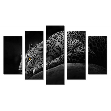 Модульная картина "Белый леопард" 80х140 М2168